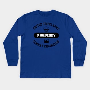 P for Plenty White Text Kids Long Sleeve T-Shirt